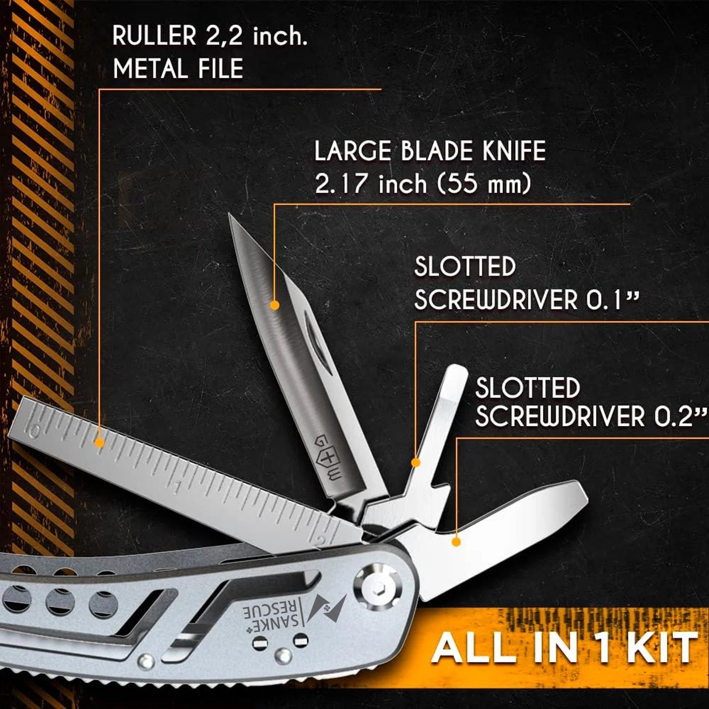 24" Multitool Pocket Knife